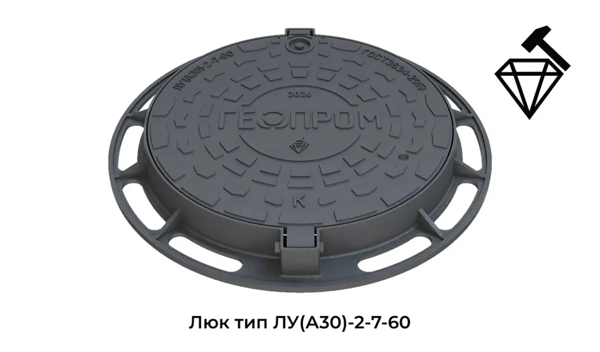 Люки ЛУ(А30)-2-7-60 и Т(С250)-2-7-60 на шарнире: обзор конструкции и преимуществ изделий из ВЧ-50