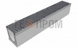 лоток водоотводный бетонный super dn100 h=165 с решеткой чугунной вч (комплект) кл. c250
