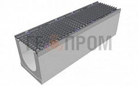 лоток водоотводный бетонный super dn200 h=280 с решеткой чугунной вч (комплект) кл. d400
