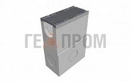 пескоуловитель бетонный super dn300 h=990 с решеткой чугунной вч (комплект) кл. d400
